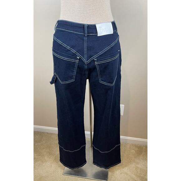 ByDyln Cyrus High Waisted Wide Leg Contrast Stitching Denim Pants Size XS - Picture 7 of 11